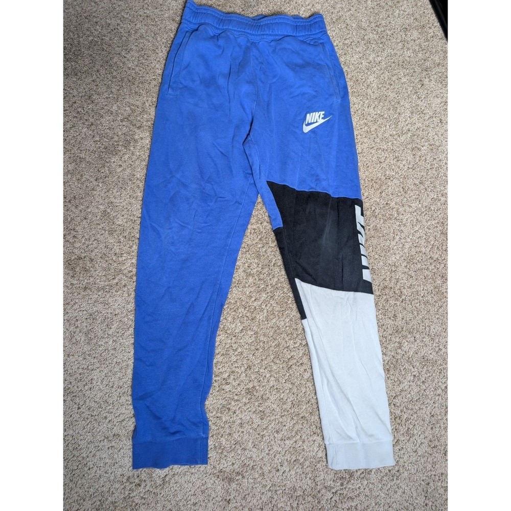 Nike Boys XL Colorblock Jogger Sweatpants Blue Black Gray Athletic Streetwear